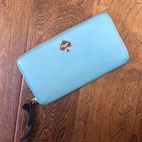 kate spade Handbags - Kate Spade ♠️ Tiffany Blue Zipper Wallet